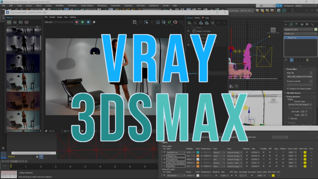 Immagine copertita corso Vray per 3DS Max