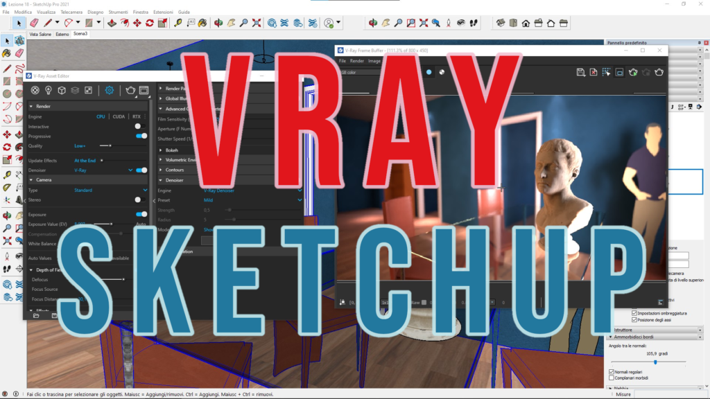 Immagine copertita corso Vray per Sketchup 