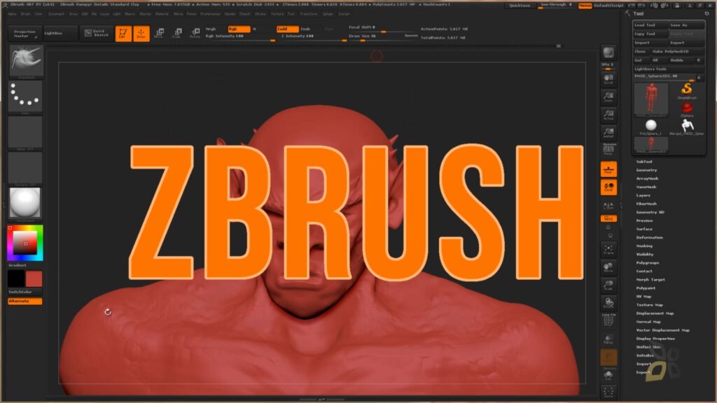 l'immagine rappresenta la copertina del corso Zbrush