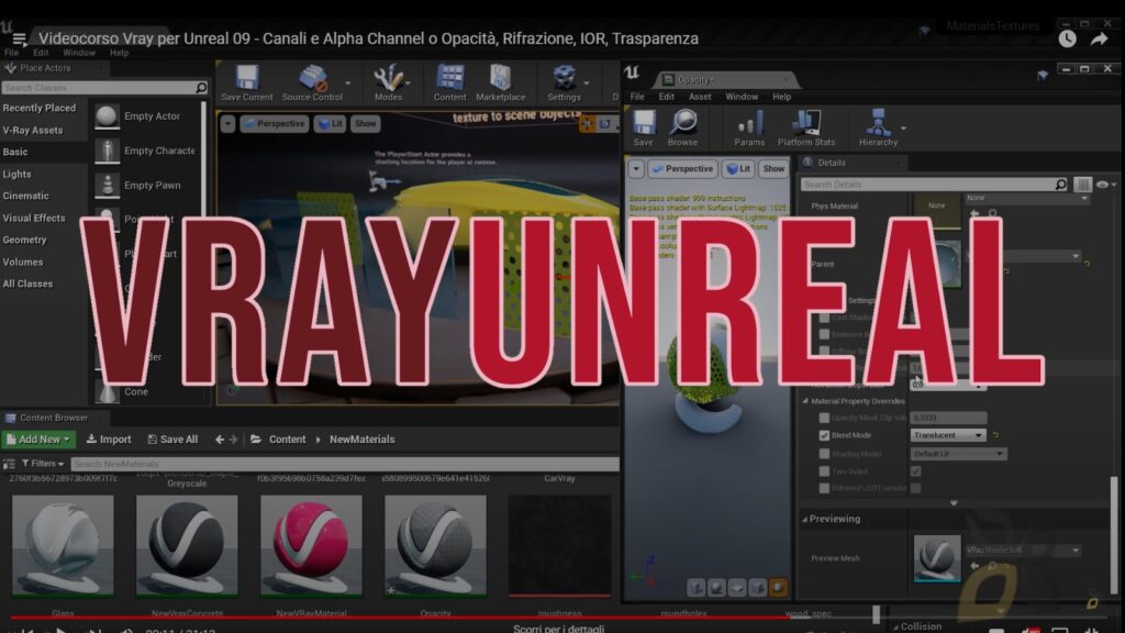 Immagine copertita corso Vray per Unreal
