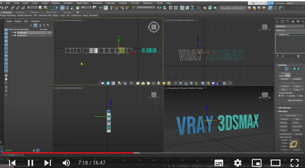 l'immagine rappresenta un esempio dell'utilizzo degli strumenti principali di vray 3DSMAX 