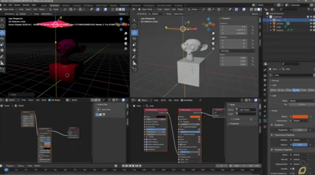 l'immagine rappresenta un esempio di modello 3D creato grazie ad Octane