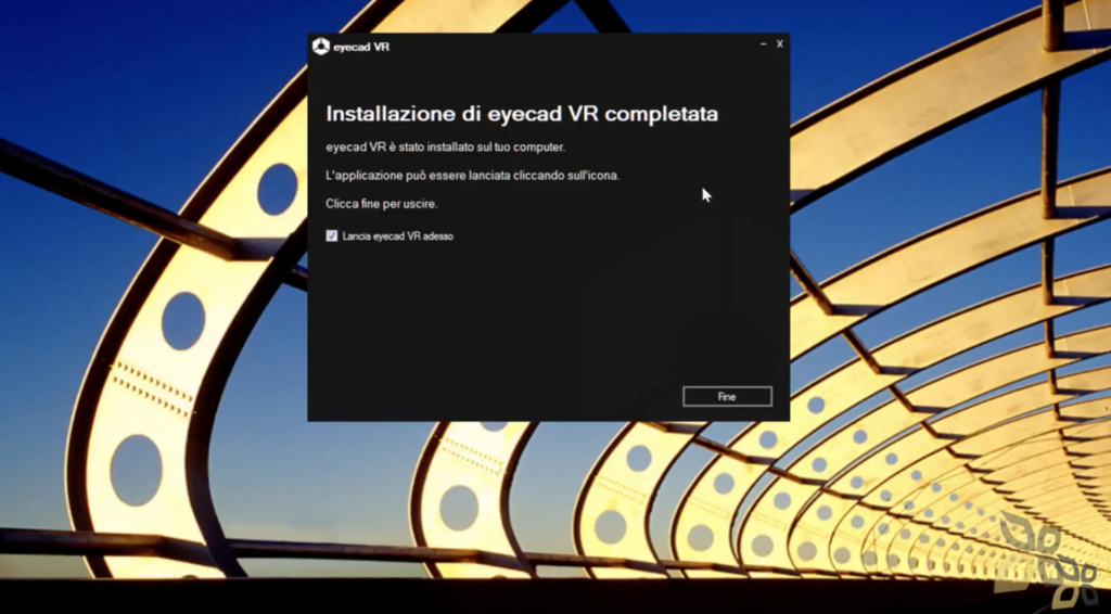 L'immagine è volta a rappresentare e spiegare come si installa il software Eyecad. 