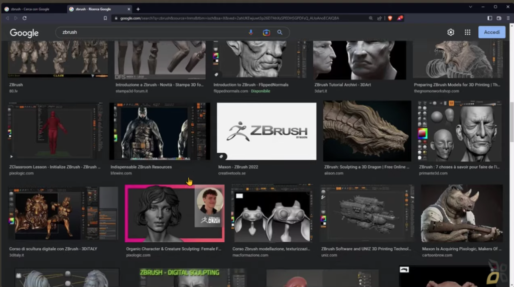 l'immagine rappresenta l'installazione del software Zbrush