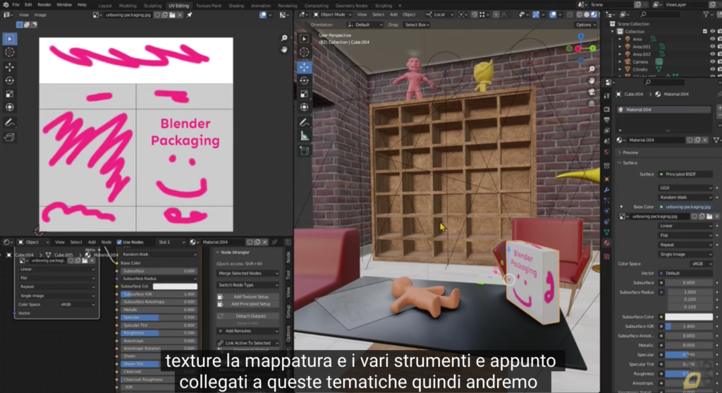 l'immagine rappresenta l'uso della pittura 3D di colore fucsia. 