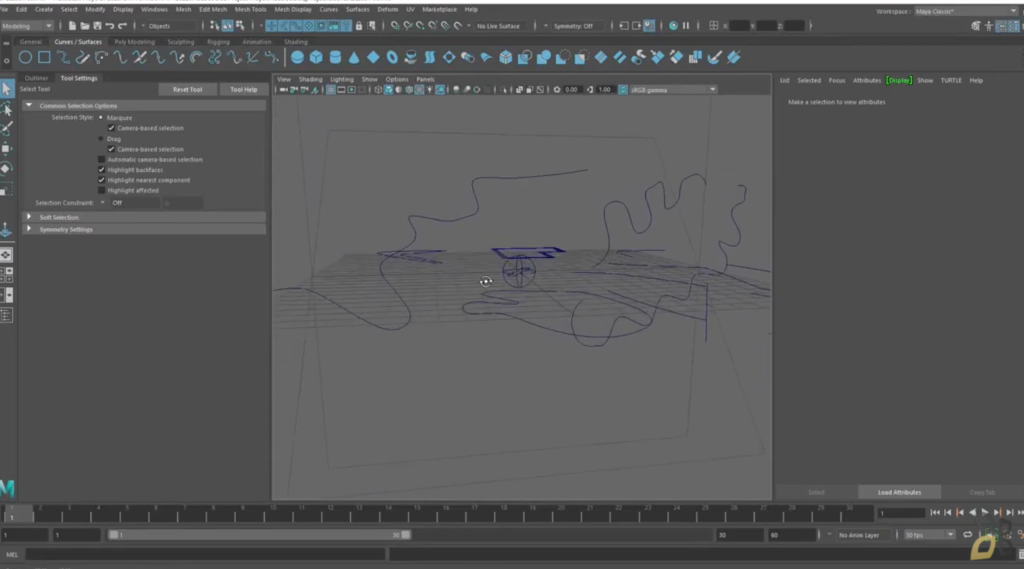 l'immagine rappresenta l'uso dell'importazione di grafiche  vettoriali realizzate con Maya